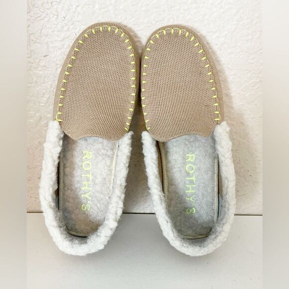 Rothy's The Scuff Slipper Nutmeg Textile Shearling Loafers Flat Women’s US 6 - Picture 4 of 11